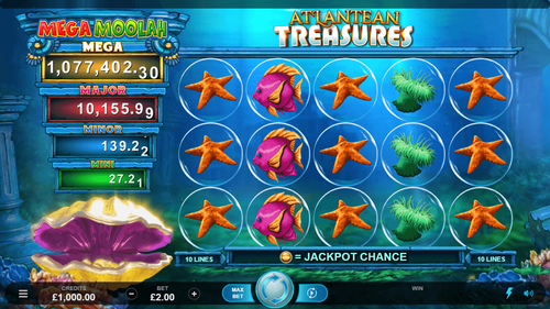 Atlantean Treasures Mega Moolah - Gameplay Image