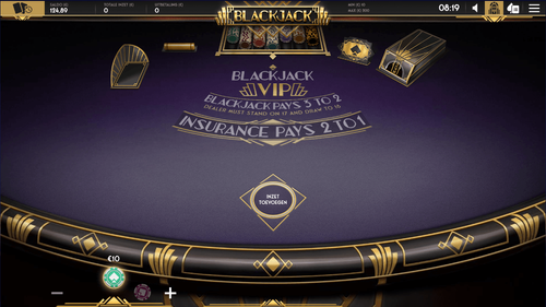 Blackjack Singlehand VIP - Gameplay Image
