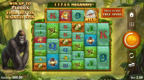 Forgotten Island Megaways - Gameplay Image