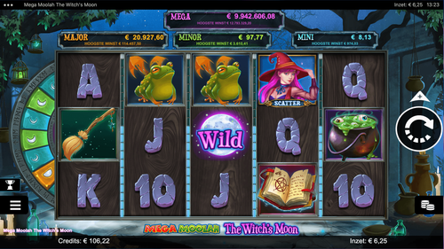 Mega Moolah The Witch's Moon - Gameplay image
