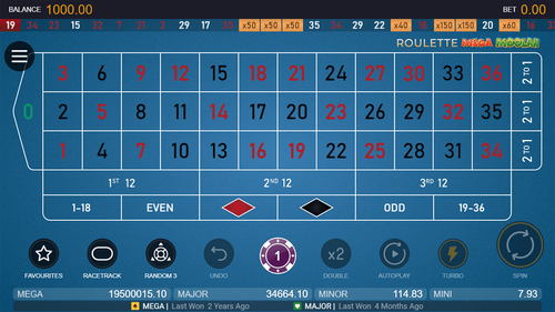 Roulette Mega Moolah - Gameplay Image