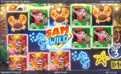 Sam on the Beach - Gameplay Image