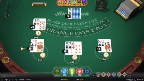 Single Deck BlackJack MH - Gameplay Image